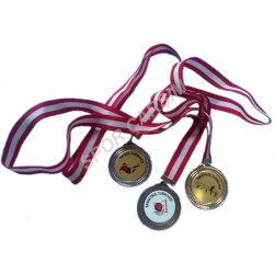 Altın Madalya 10 Adet Badminton Baskılı Figürü Krom Üzerine Baskılı