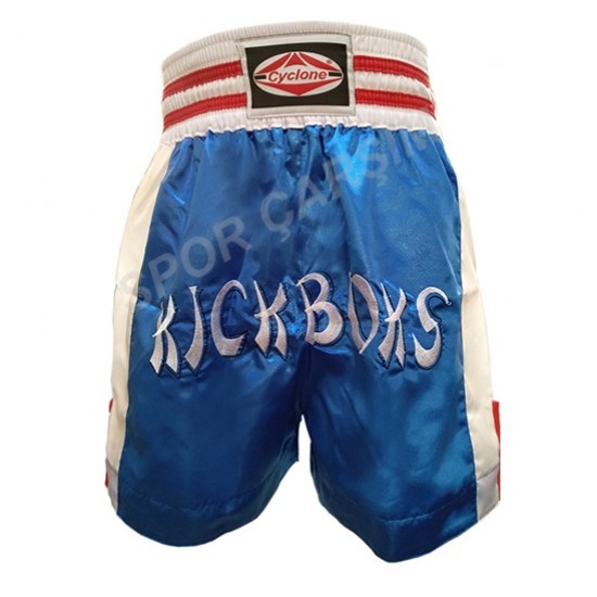 Cyclone Kickboks Müsabaka Şortu, Lazer Nakışlı Mavi S,M,L,XL Beden