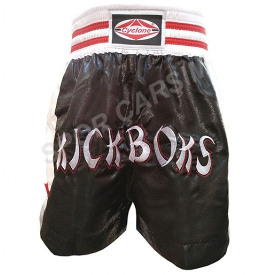 Cyclone Kickboks Müsabaka Şortu, Lazer Nakışlı Siyah S,M,L,XL Beden