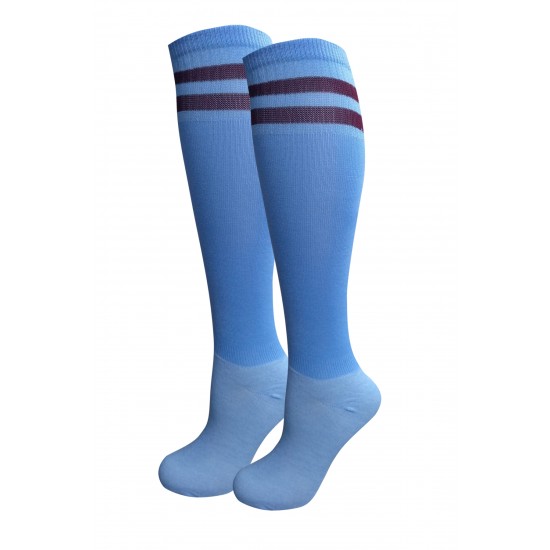 Evox 7-14 Yaş Çocuk Profesyonel Futbol Çorabı Tozluk.Konç.Mavi Bordo