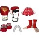 Evox Boks Eldiveni, Kickboks Şortu,Bandaj,Dişlik,Çorap Mavi