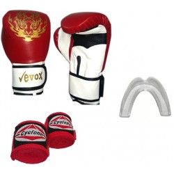 Evox Boks Eldiveni,Bandaj,Dişlik Set Kırmızı