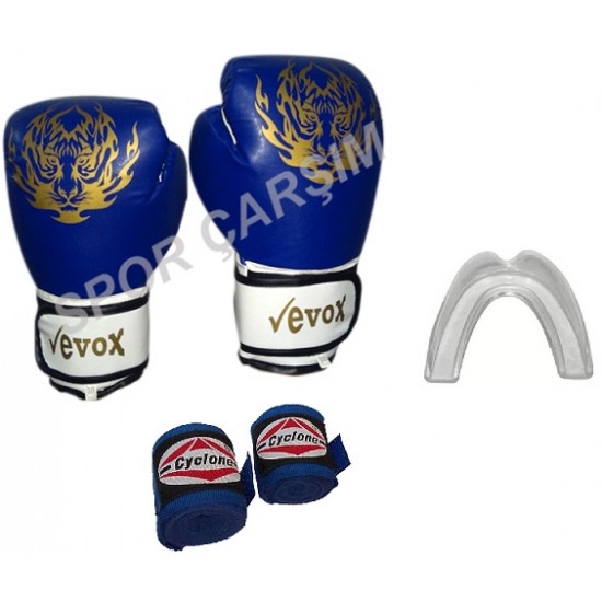 Evox Boks Eldiveni,Bandaj,Dişlik Set Kırmızı