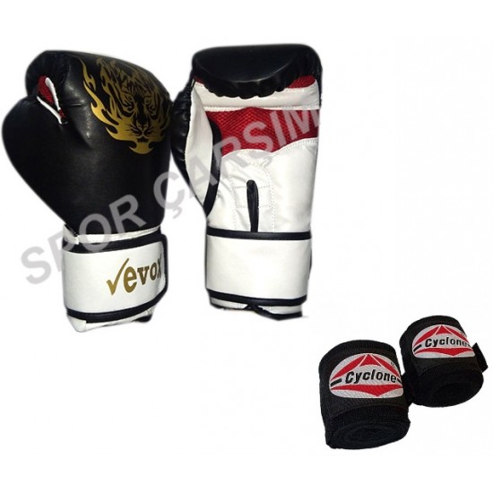 Evox Boks Eldiveni,Kickboks Eldiveni,Bandaj Seti Kırmızı