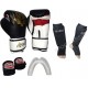 Evox Boks-Kickboks Eldiveni,Kaval Koruyucu,Bandaj,Dişlik Seti Siyah