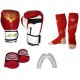 Evox Boks-Kickboks Eldiveni,Kaval Koruyucu,Bandaj,Dişlik Seti Siyah