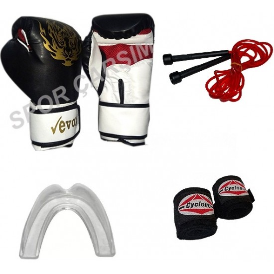 Evox Boks,Kickboks,Muay Thai Eldiven,Bandaj,Dişlik,Atlama İpi Set