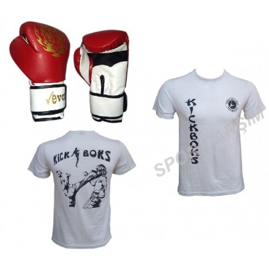 Evox Boks,Kickboks,Muay Thai Eldiveni,Kick Boks Tişört Siyah,S,M,L,XL