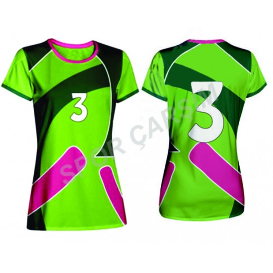 Evox Dijital Bayan Voleybol Forma, Şort Takımı KBV-003