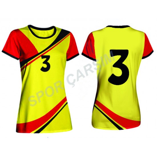 Evox Dijital Bayan Voleybol Forma, Şort Takımı KBV-004