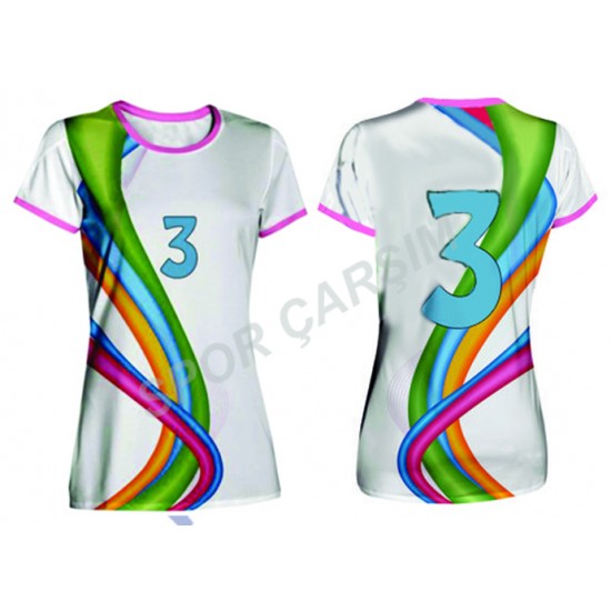 Evox Dijital Bayan Voleybol Forma, Şort Takımı KBV-005