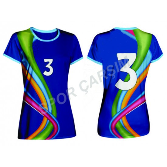 Evox Dijital Bayan Voleybol Forma, Şort Takımı KBV-005