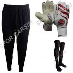 Evox Kaleci Pantolonu Fit Kesim,Kaleci Eldiveni,Futbol Çorabı Set