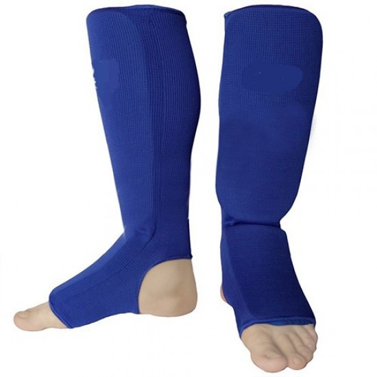 Evox Kick Boks ve Muay Thai Likra Kaval ve Ayak Üstü Koruyucu Set Mavi    