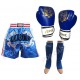 Evox Kickboks Eldiveni,Kickboks Şortu,Kickboks Kaval Koruyu Seti Siyah Renk