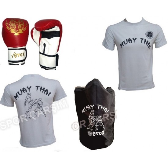 Evox Muay Thai Eldiveni,MuayThai Tişörtü Siyah,Muay Thai Çantası