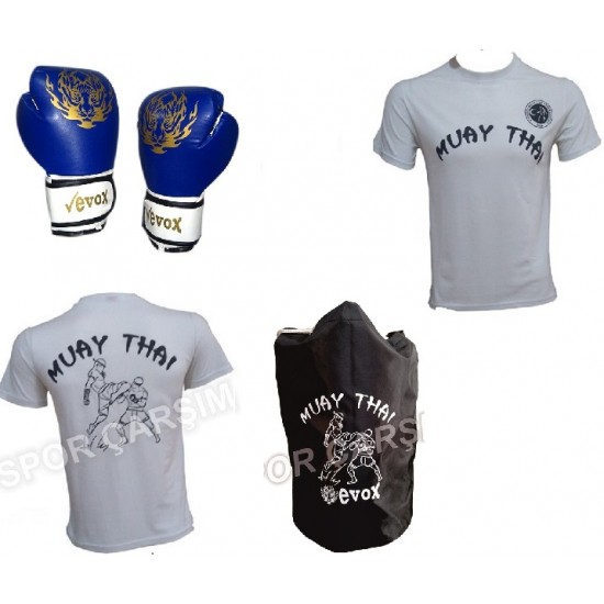 Evox Muay Thai Eldiveni,MuayThai Tişörtü Siyah,Muay Thai Çantası