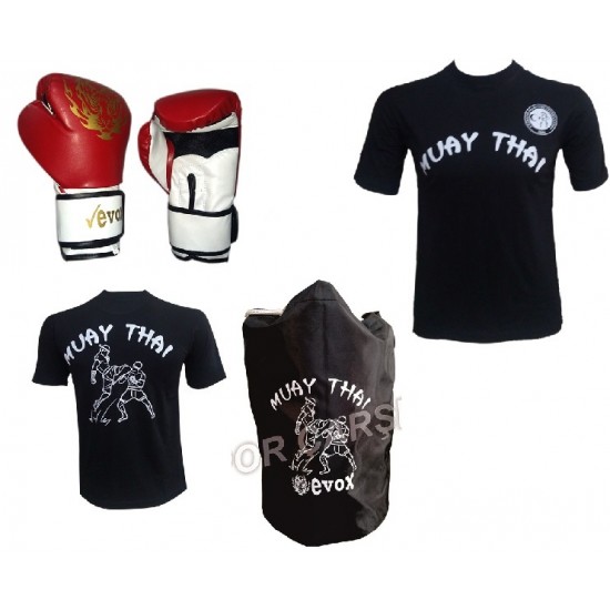 Evox Muay Thai Eldiveni,MuayThai Tişörtü Siyah,Muay Thai Çantası