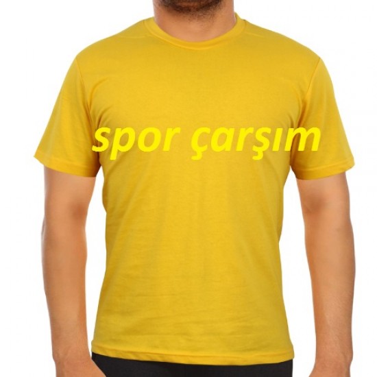 Evox Tişört Penye Yetişkin ve Çocuk Boy Sarı