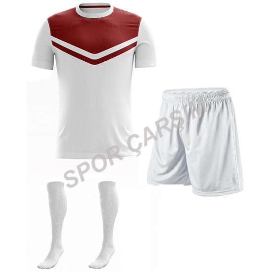 Futbol Falcon14 Profesyonel Forma,Şort,Lüks Çorap Açık Beyaz-Yeşil