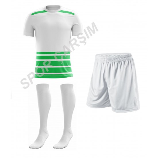 Futbol Setro5 Profesyonel Forma,Şort,Lüks Çorap Mavi-Beyaz