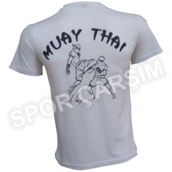 Muay Thai Tişörtü,Likralı Penye Kumaş Siyah S,M,L,XL