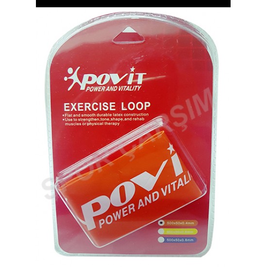 Povit Lateks Pilates ve Aerobik Bant Orta Seviye,500*50*0.6 mm