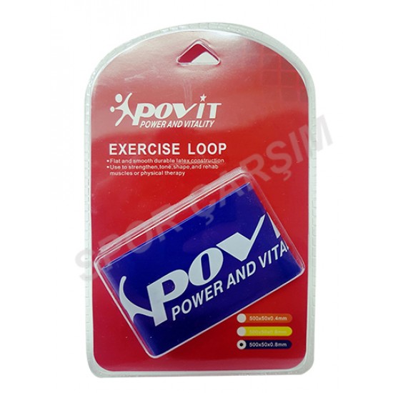Povit Lateks Pilates ve Aerobik Bant Yüksek Seviye ,500*50*0.8 mm