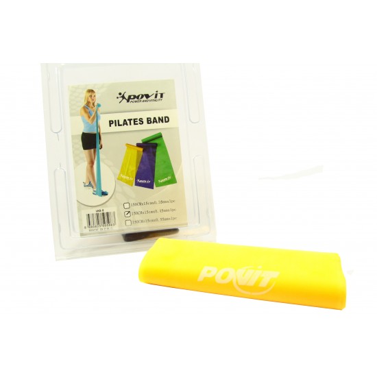 Povit Pilates Bandı 150x15x0,55mm Yüksek Sert YEŞİL Renk