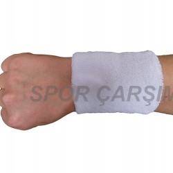 Sporcu Ter Bilekliği Ter Bandı Havlu Beyaz