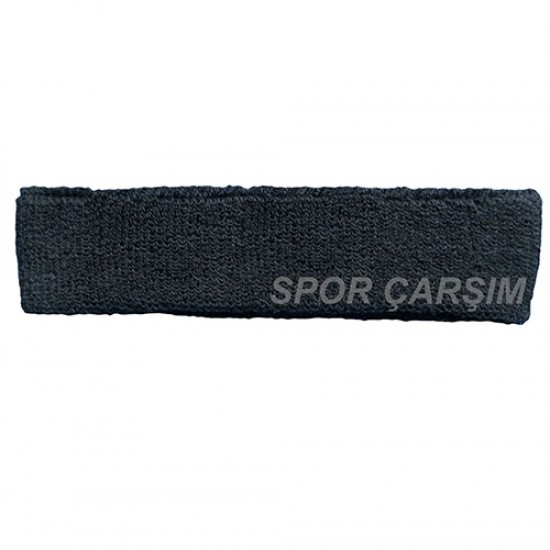 Sporcu Ter Kafa ve Alın Bandı Havlu Siyah