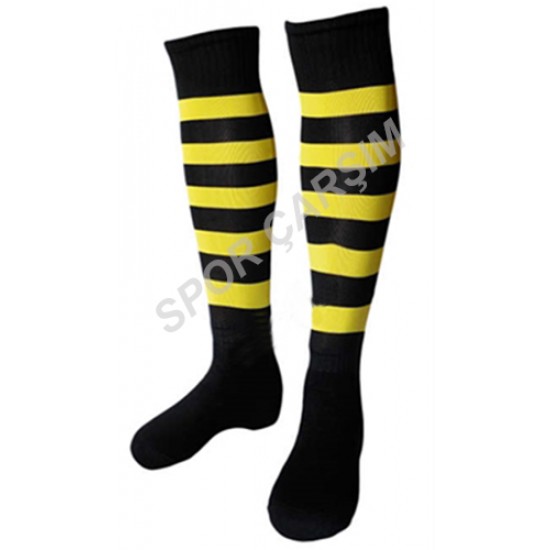 Tam Profesyonel Zebra Futbol Çorabı,Tozluk,Konç Mavi-Beyaz